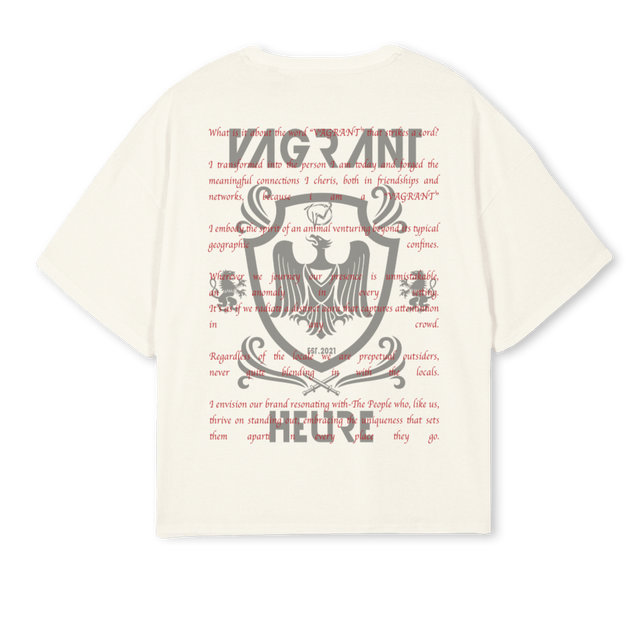 LOUDCREAMBOXY Cream Oversized Boxy Tee.