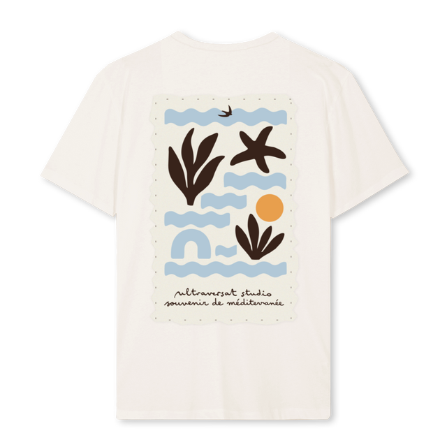 SOUVENIRMEDITERRANEE Vintage White Regular Tee.