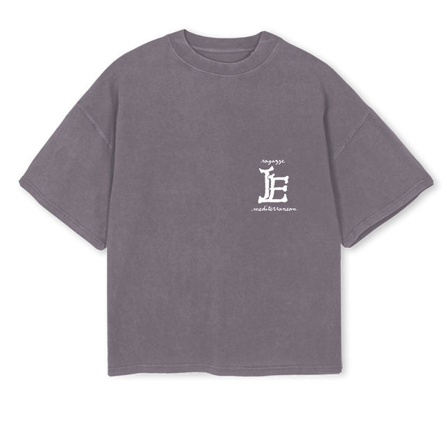 CHERIÉSTEE Pigment Grey Oversized Boxy Tee.