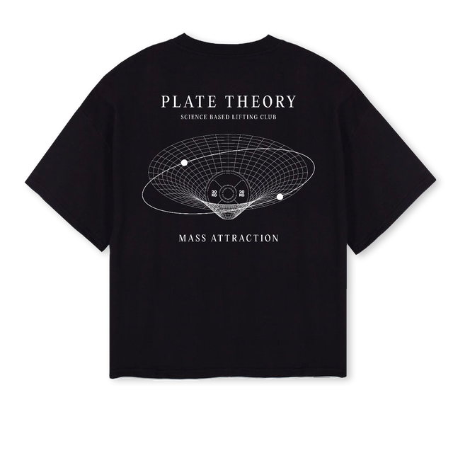 MASSATTRCTION Black Oversized Boxy Tee.