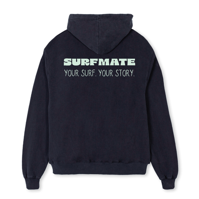 SURFMATEHOODIEOG Vintage Black Oversized Hoodie.