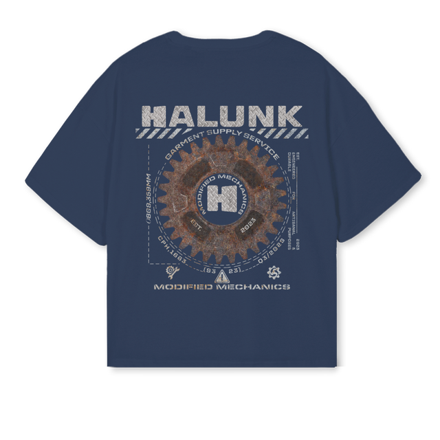 RUSTY GEAR TSHIRTT Navy Blue Oversized Boxy Tee.