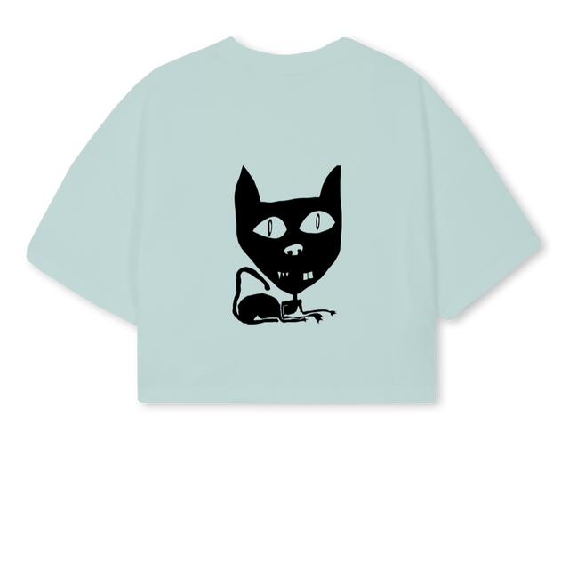LO Cold Blue Cropped Oversized Tee.