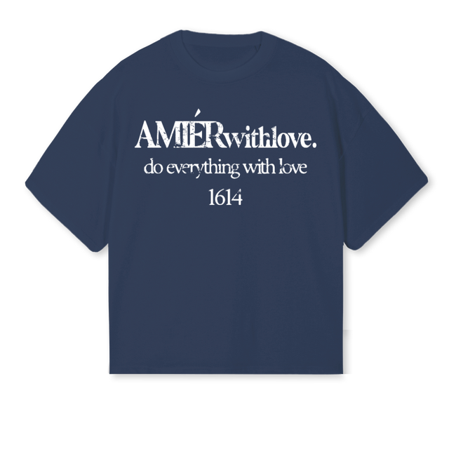 ONESIXFOURTEE Navy Blue Oversized Boxy Tee.