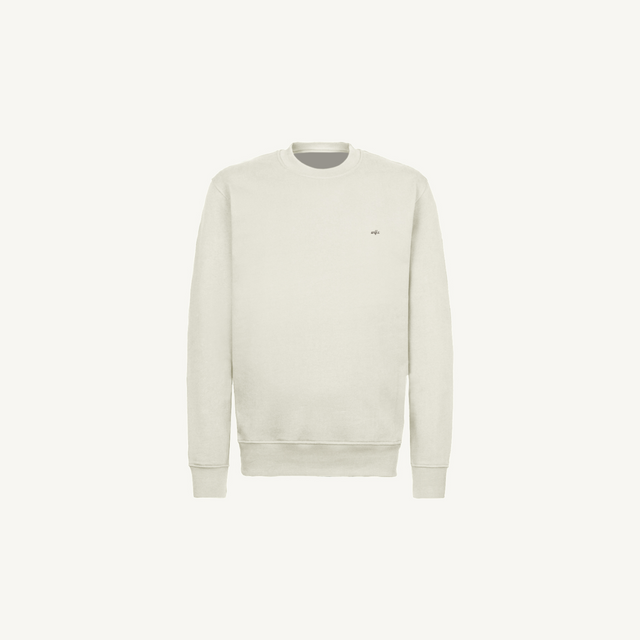 Maglia Vintage White Regular Crewneck Sweater.
