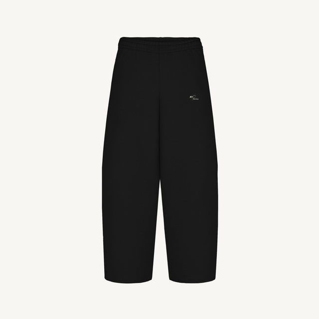 sweat silversun logo Black Straight-Leg Baggy Sweatpants.