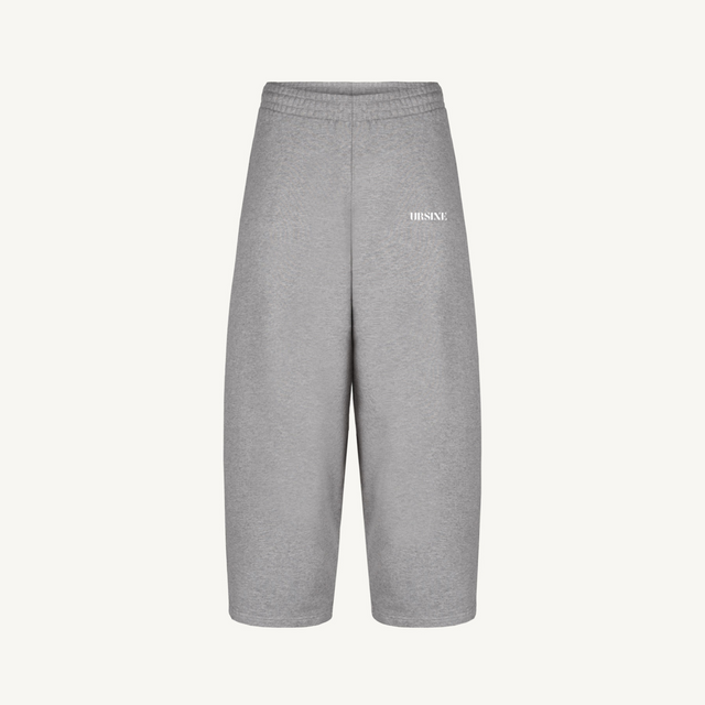 BASICSWEATS_GM Grey Marl Straight-Leg Baggy Sweatpants.