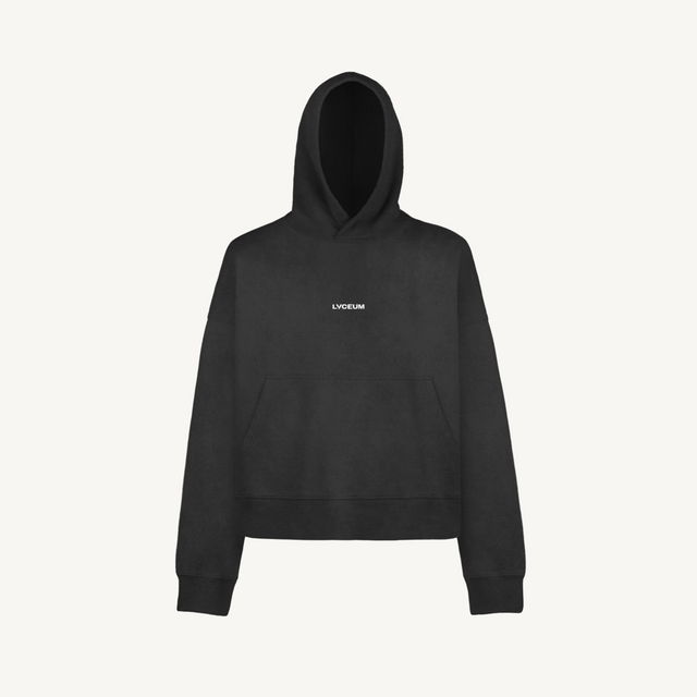 Hoodie Vintage Black Oversized Boxy Hoodie.