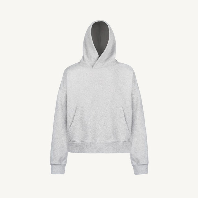 slow season hoodie Light Grey marl Oversized Boxy Hoodie.