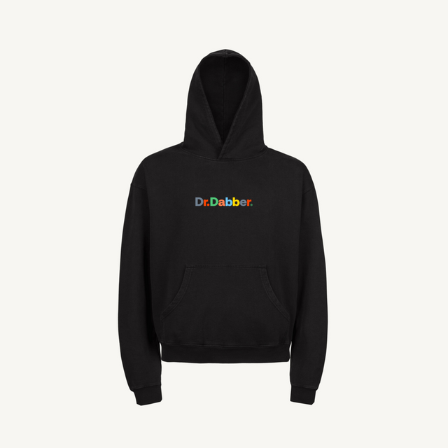 Wordmark Black Ultra Heavy Oversized Hoodie.