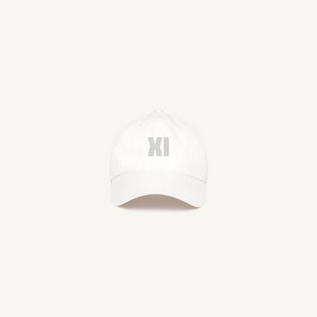 Cap-white+grey-logo Ivory 290 Twill Cap.