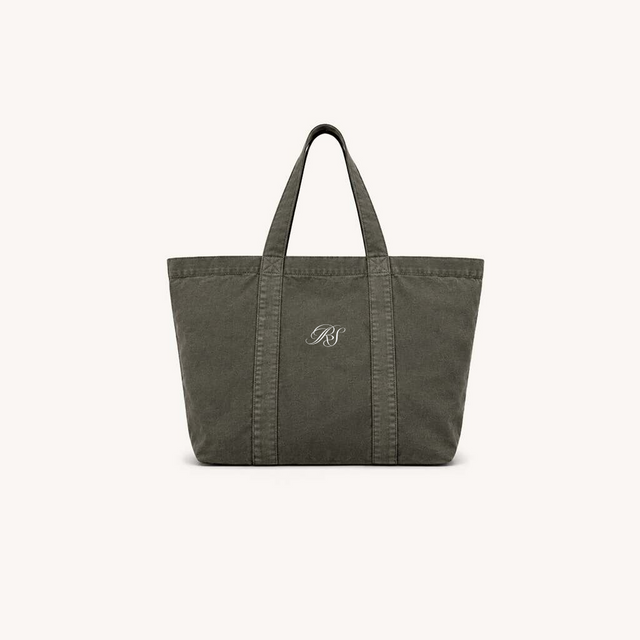 Bag Olive Monogram Vintage Olive Oversized Canvas Tote Bag.