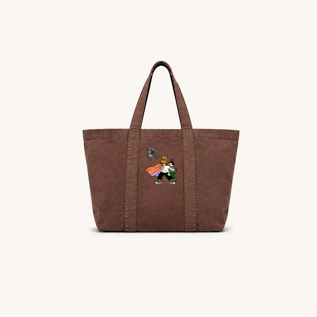 supeherobagv1 Earth Oversized Canvas Tote Bag.