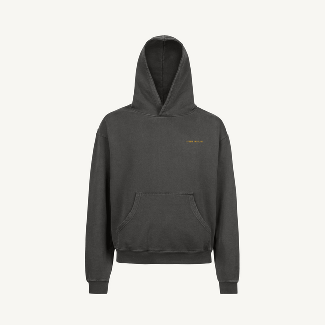 FOUNDERS - LEVEL -1 Vintage Black Oversized Hoodie.
