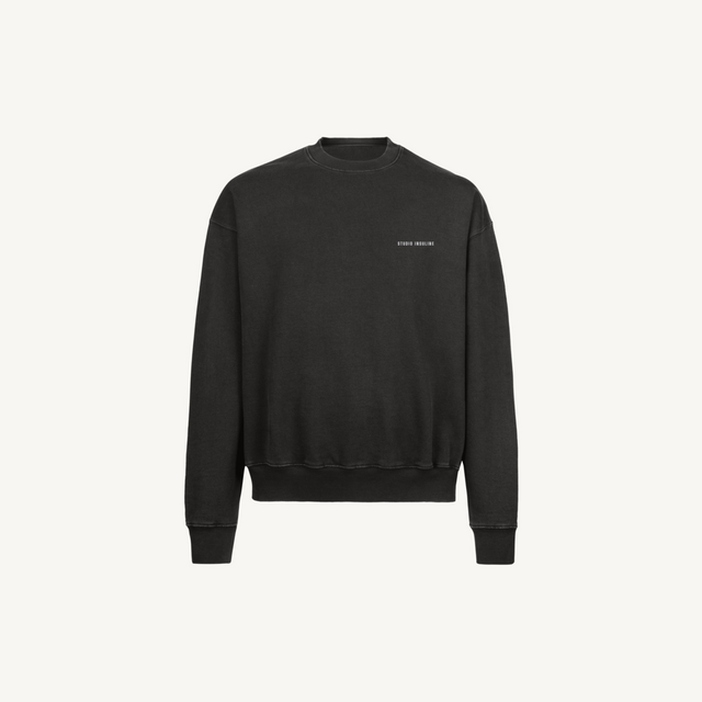 THE TWINS - LEVEL -1 Vintage Black Oversized Crewneck Sweater.