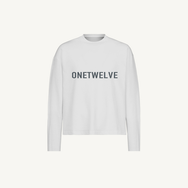 BLACK 112 White Oversized Boxy LS Tee.