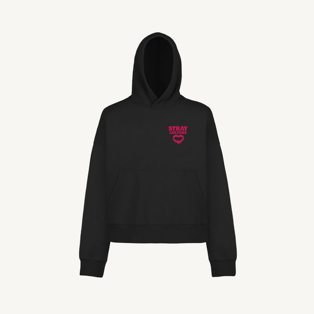sweat Black Oversized Boxy Hoodie.