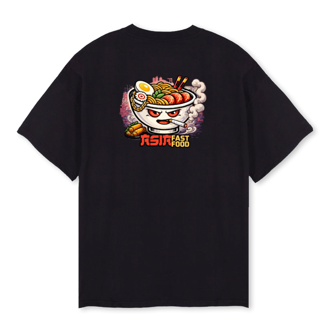 NOLAN Black Oversized Tee.
