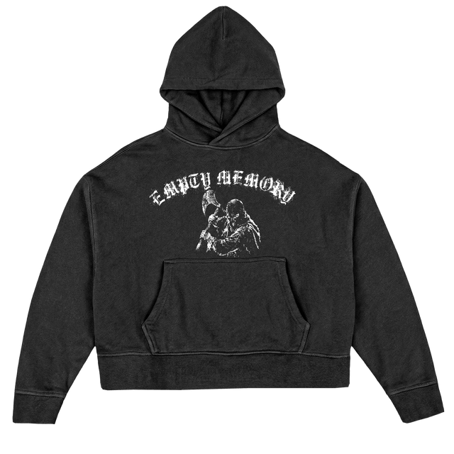 EXECHOODIETWO Vintage Black Oversized Boxy Hoodie.