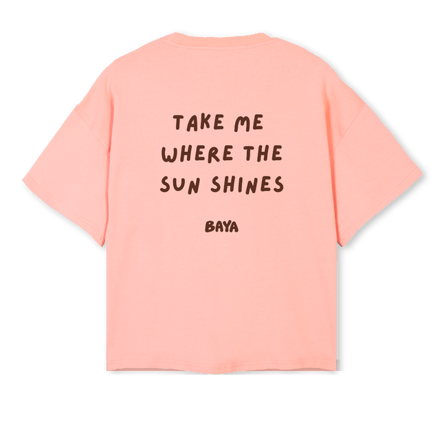ROSEBAYA Pink Clay Oversized Boxy Tee.