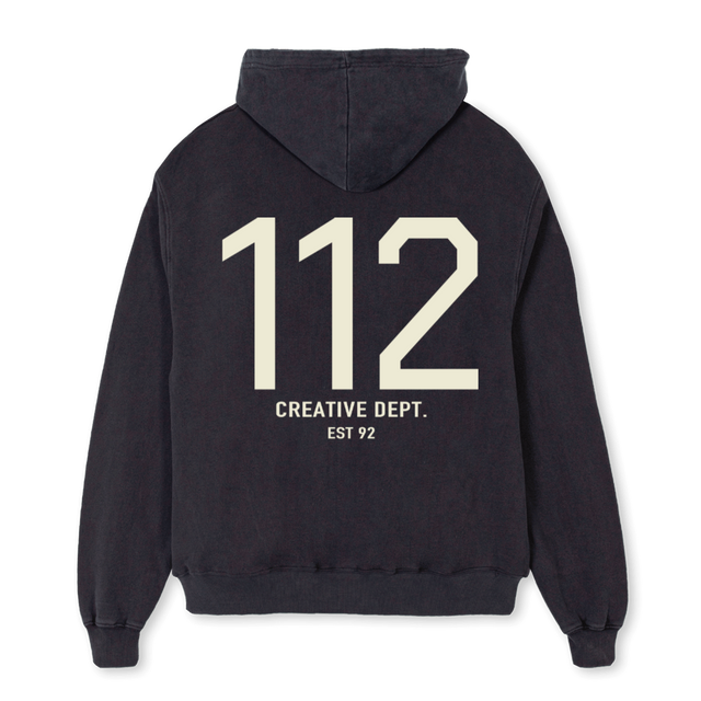 NK_VB Vintage Black Oversized Zipped Hoodie.