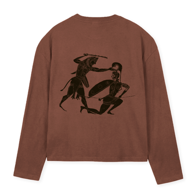 HERAKLESBROWN Vintage Brown Oversized Boxy LS Tee.