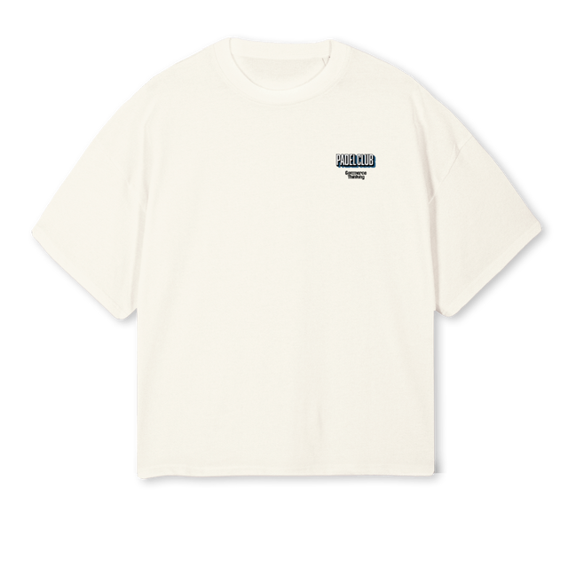 PADEL II Cream Oversized Boxy Tee.