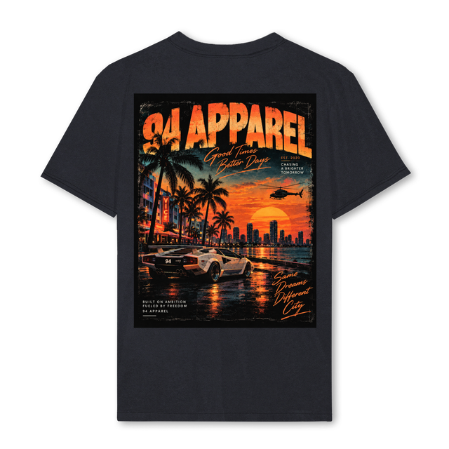 APPAREL JOE COPE Vintage Black Regular Tee.