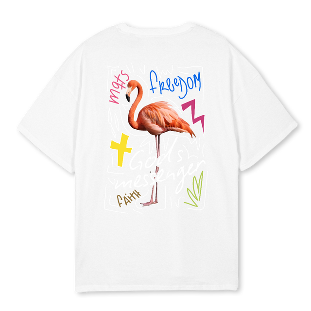 FM White Oversized Tee.