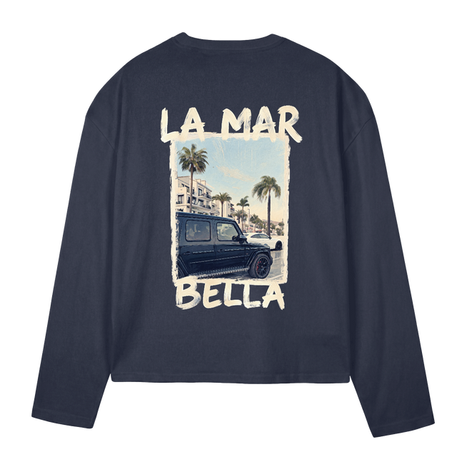 ELAI SAMPLEL Navy Blue Oversized Boxy LS Tee.