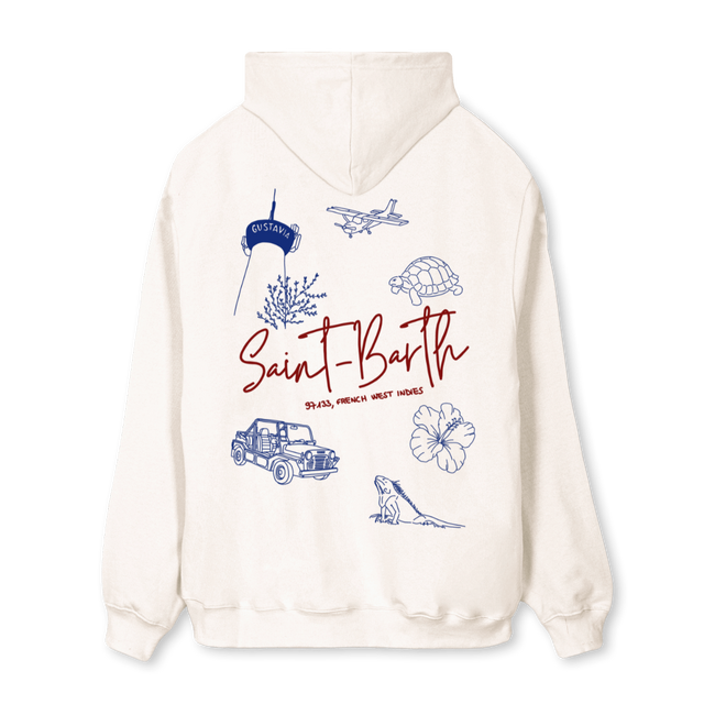 PULL FLAMANDS Vintage White Regular Hoodie.