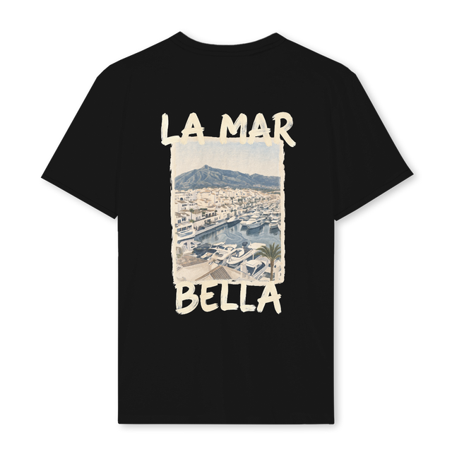 MARINA AERIAL Black Regular Tee.