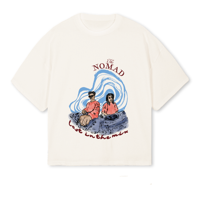 NEWLOSTDESGN Vintage White Oversized Boxy Tee.