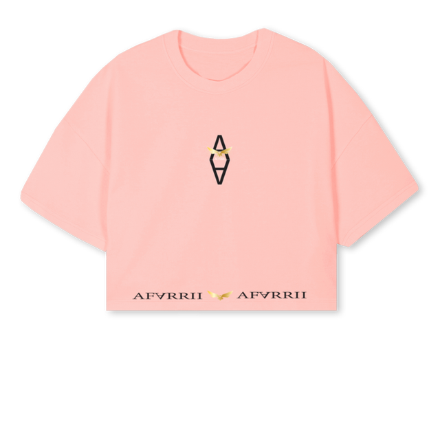 SAY SO Pink Clay Cropped Oversized Tee.