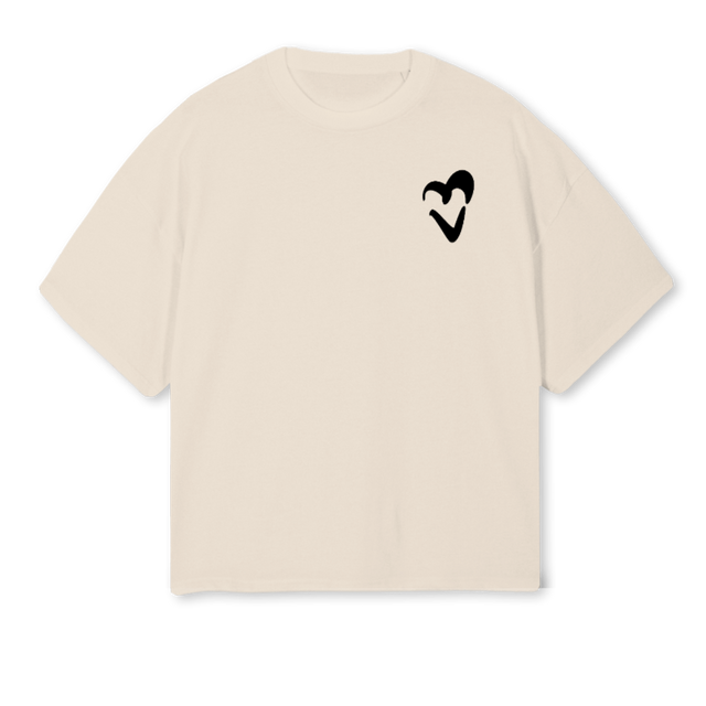 FAFOLOVE Natural Oversized Boxy Tee.