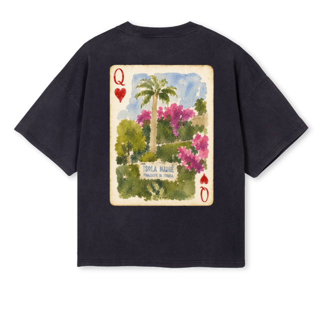 ISOLAMADRE Vintage Black Oversized Boxy Tee.