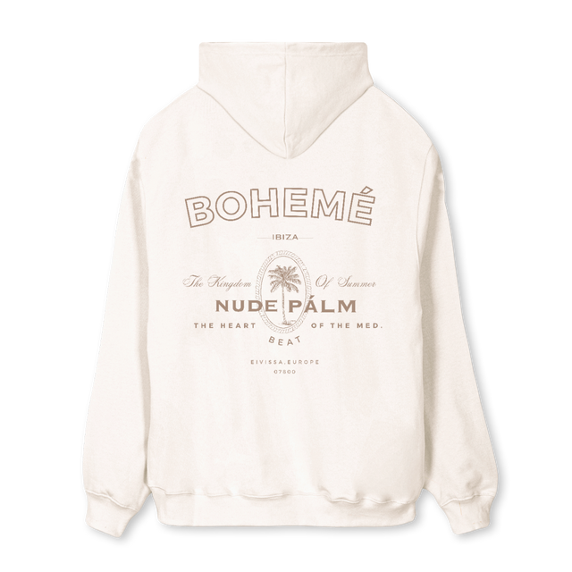 BOHEME ZIPUP Vintage White Regular Zipped Hoodie.