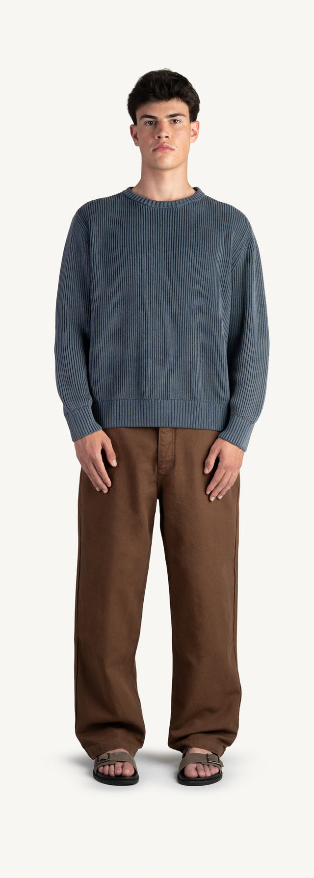 Vintage Blue Tejo Relaxed Knit Sweater.