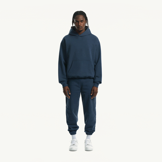 Navy Blue Ultra Heavy Oversized Hoodie.