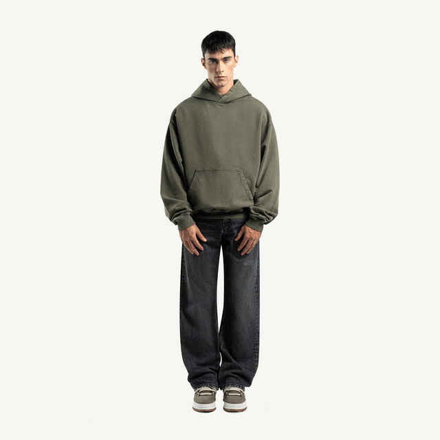 Vintage Olive Oversized Hoodie.