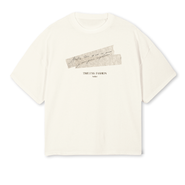 CINTAS Cream Oversized Boxy Tee.