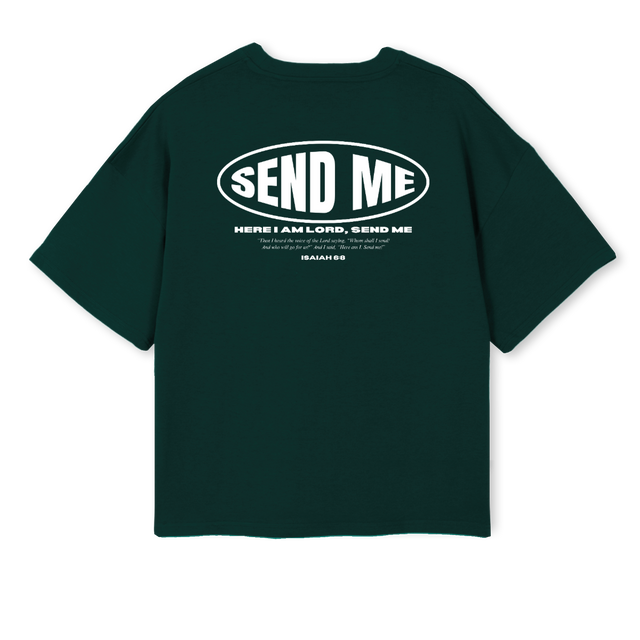 SENDMEWHITE Wild Green Oversized Boxy Tee.
