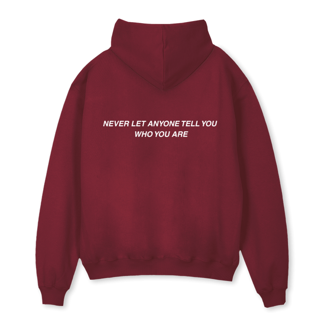 NS BURGUNDY Burgundy Oversized Hoodie.