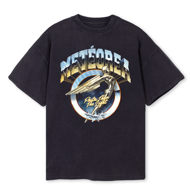 STATUEOVERSIZED Vintage Black Oversized Tee.