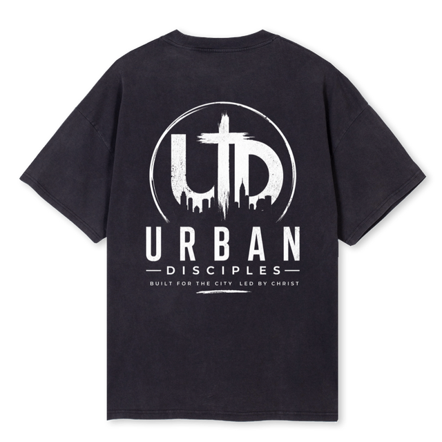 UDLOGO Vintage Black Oversized Tee.