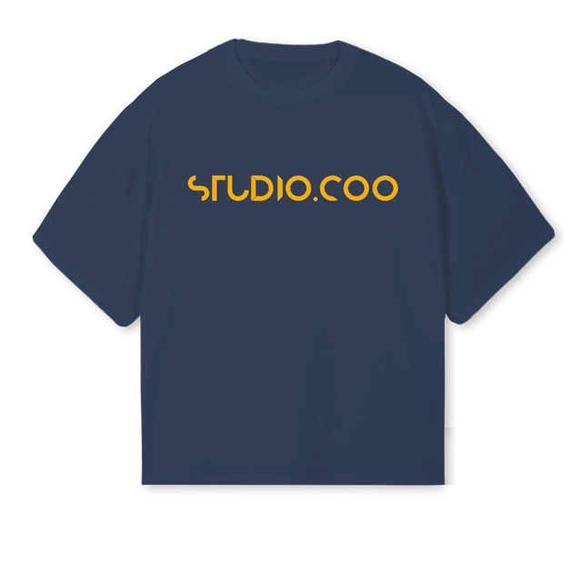 NEWBLUE Navy Blue Oversized Boxy Tee.