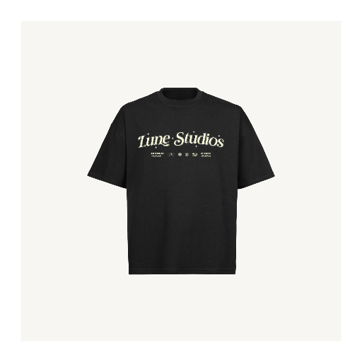 LSSUMMEREMBR Black Oversized Boxy Tee.