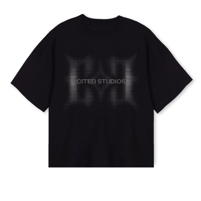 CTDCLOCKZERO Black Oversized Boxy Tee.