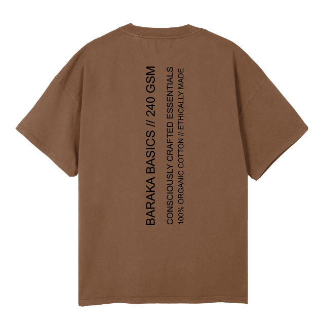 BARAKA Vintage Tan Oversized Tee.
