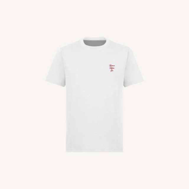 White Shirt Slogan White Regular Tee.